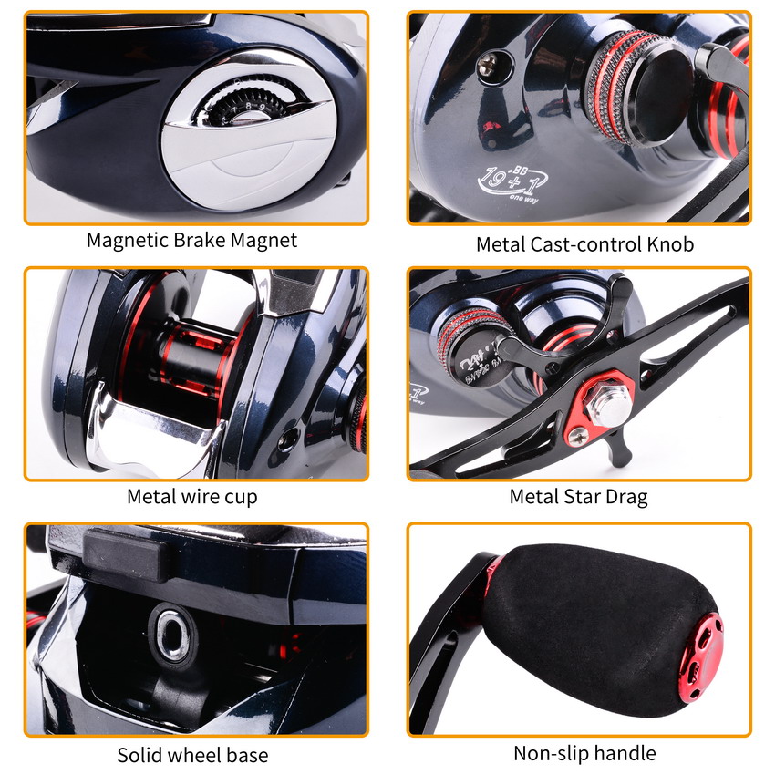 8.0:1 19+1BB Fishing Reel Left - Trolling Reel 评论和价格