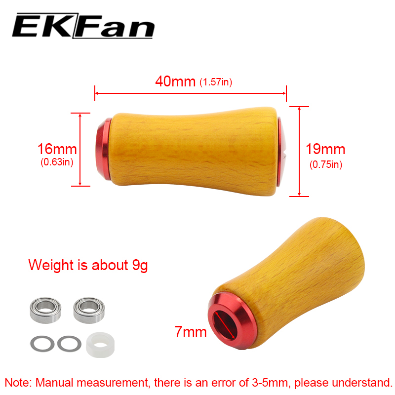 EKFan Birch wooden Spinning Ba - Reel Handle 评论和价格
